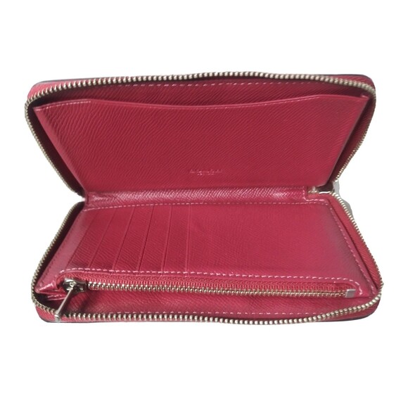 Coach Cross-grain Leather Wallet Wristlet Maroon Red F58053 - Picture 7 of 7